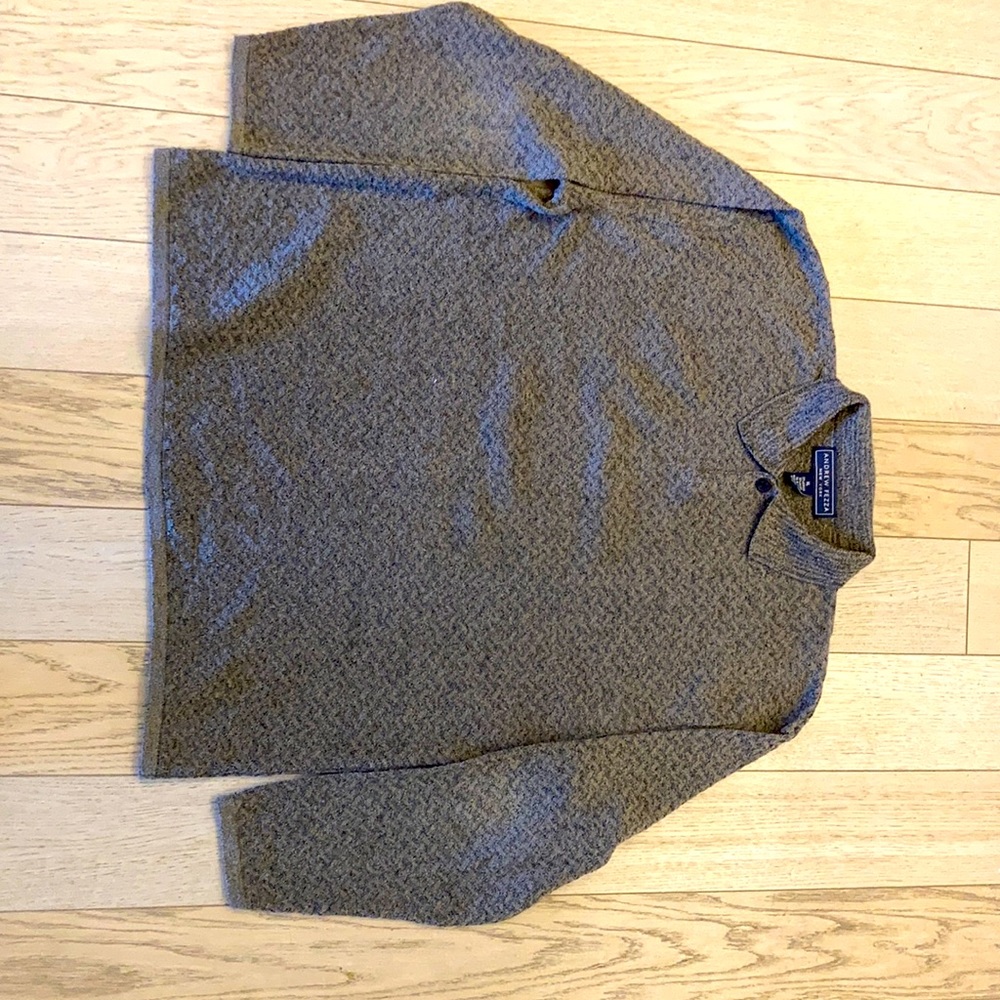 Andrew Fezza woven collared pullover sweater